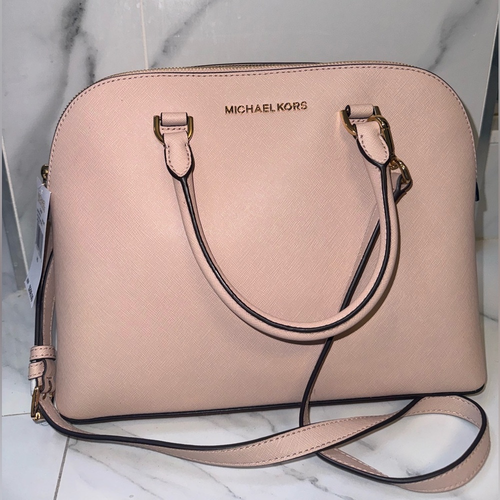 MICHAEL Michael Kors Large Dome Satchel Bag - Leather
